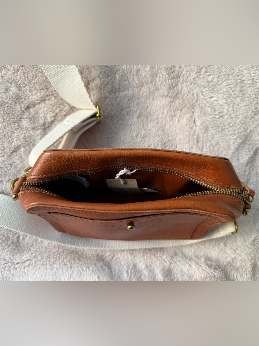 NWT Madewell The Transport Camera Bag English Saddle Leather - Picture 7 of 12